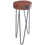 Albasia Wood Plant Stand - Terracotta & black detail - SHAMTAM.COM