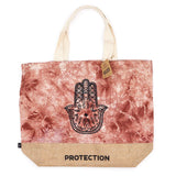 Hamsa Tote Bag - Terracotta Stonewash - Protection - SHAMTAM.COM