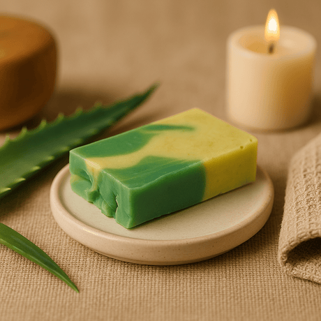 Aloe Vera Soap Slice, Olive Oil Cold Process - SHAMTAM.COM