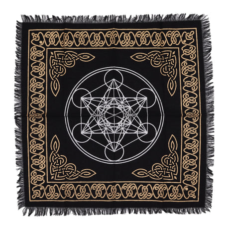 Esoteric Fringed Altar Cloth - Chakra Chart - SHAMTAM.COM