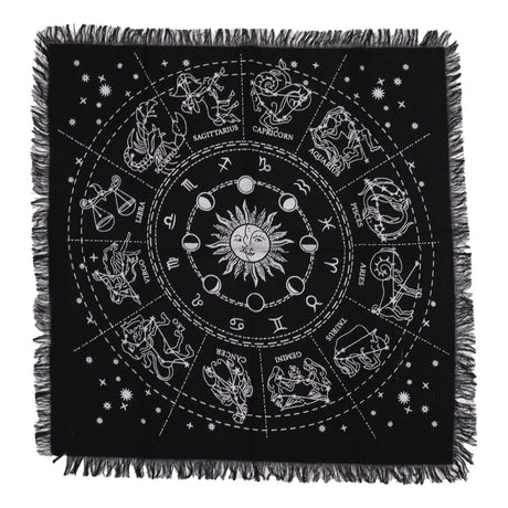 Esoteric Fringed Altar Cloth - Horoscope - SHAMTAM.COM