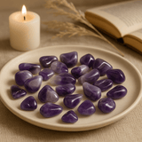 Amethyst Banded Tumbled Stones, 24 Pieces Grade A - SHAMTAM.COM