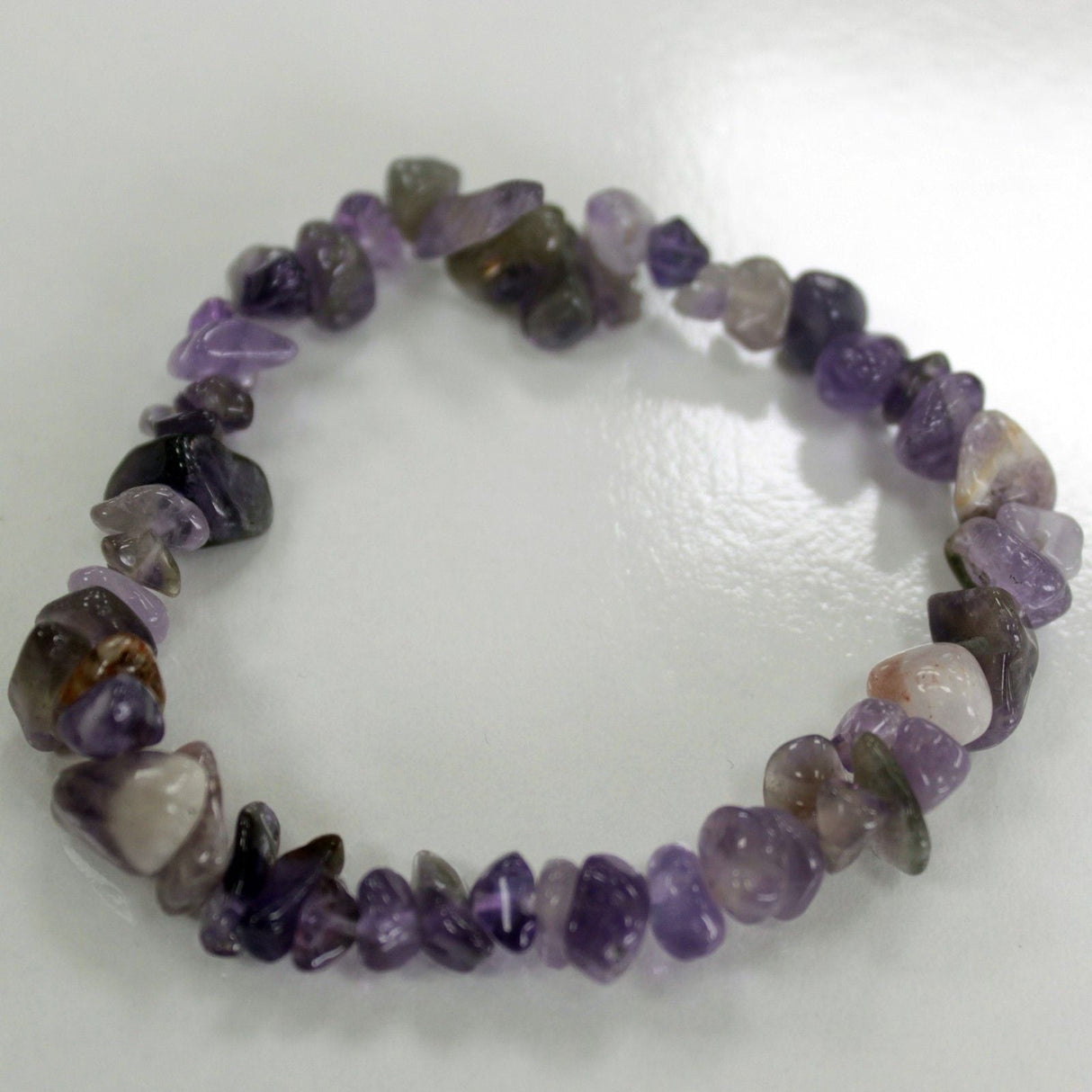Amethyst Chip Stone Stretch Bracelet - SHAMTAM.COM