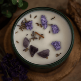 Amethyst Crystal Candle, The Moon Tarot Card - SHAMTAM.COM