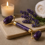 Amethyst Face Roller Double Ended Facial Massager - SHAMTAM.COM