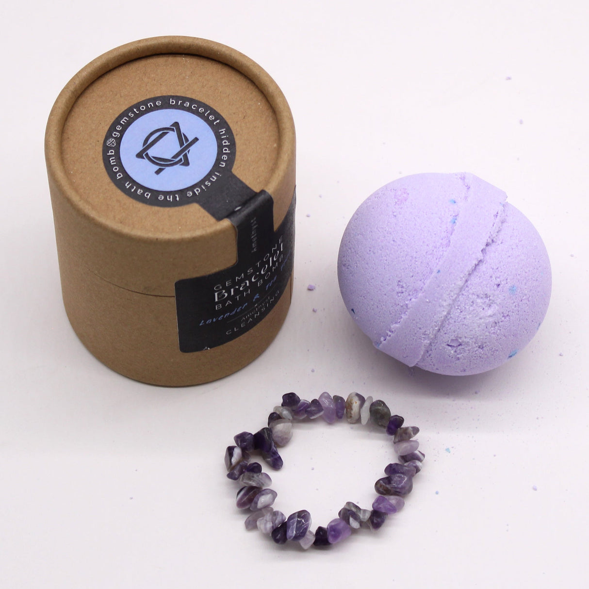 Amethyst Crystal Bracelet Bath Bomb - SHAMTAM.COM