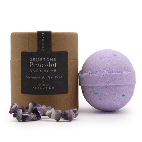 Amethyst Crystal Bracelet Bath Bomb - SHAMTAM.COM