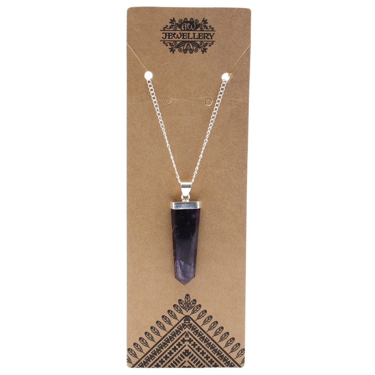 Amethyst Pendant Crystal Gemstone Flat Pencil - SHAMTAM.COM