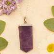 Amethyst Pendant Flat Pencil Crystal - SHAMTAM.COM
