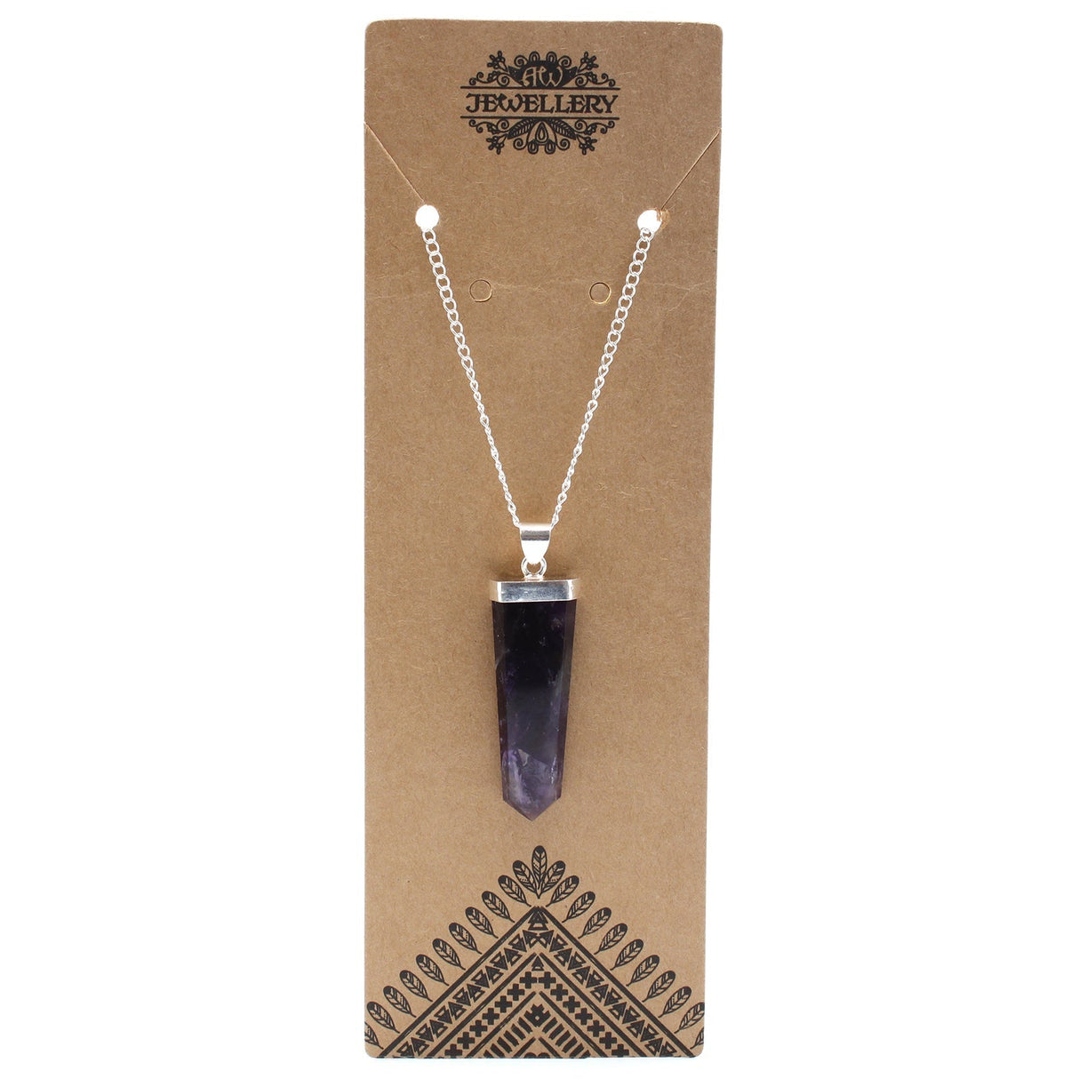 Amethyst Pendant Crystal Gemstone Flat Pencil - SHAMTAM.COM