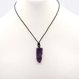 Amethyst Pendant - Laced Crystal Gemstone Flat Point - SHAMTAM.COM