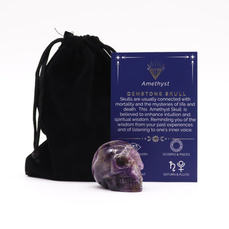 Amethyst Skull Small - 40x30x28mm - SHAMTAM.COM