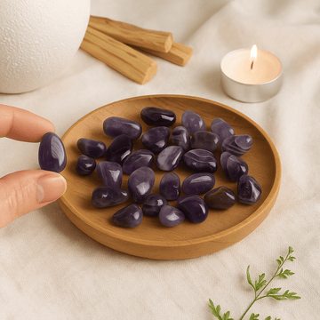 Amethyst Tumbled Stones African Small 24 Pieces