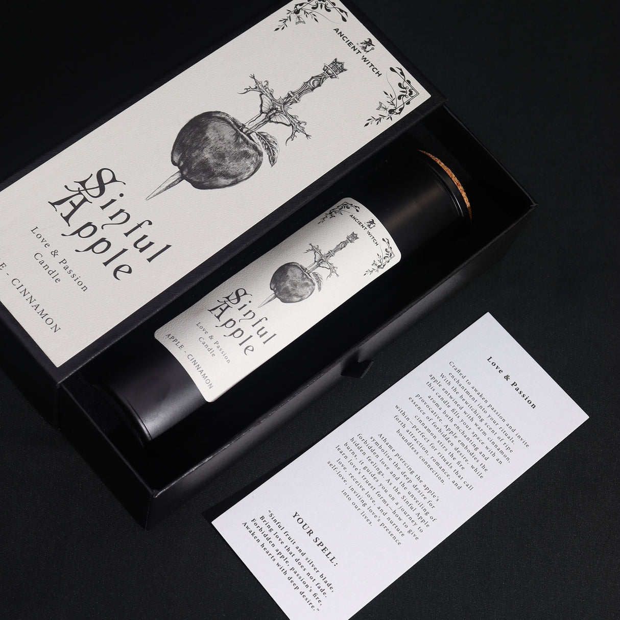 Ancient Witch Ritual Candles - Sinful Apple - SHAMTAM.COM