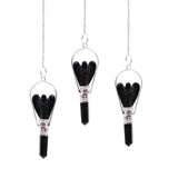 Angel Pendulum with Ring - Black Agate - SHAMTAM.COM