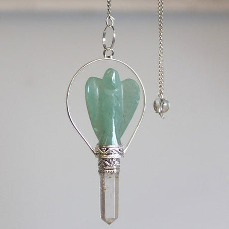 Angel Pendulum with Ring - Green Adventurine - SHAMTAM.COM