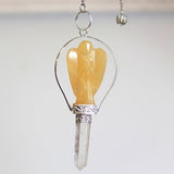 Angel Pendulum with Ring - Yellow Quartz - SHAMTAM.COM