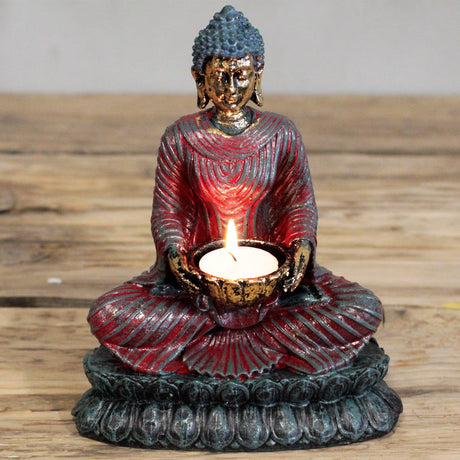 Antique Buddha Candle Holder - SHAMTAM.COM