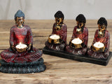 Antique Buddha - Three Devotees Candle Holder - SHAMTAM.COM