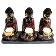 Antique Buddha - Three Devotees Candle Holder - SHAMTAM.COM