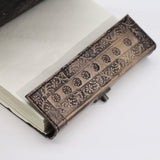 Antique Grey Two Dragons Esoteric Notebook with Turquoise Stone - 200 Pages, Stitch Edge, 17.5x12.5x3cm - Vintage Fantasy Journal - SHAMTAM.COM