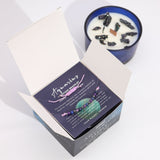 Aquarius Zodiac Crystal Candle with Amethyst Gemstone Bracelet - Aromatic Amethyst & Amber Scent for Spiritual Growth and Grounding - SHAMTAM.COM