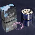 Aquarius Zodiac Crystal Candle with Amethyst Gemstone Bracelet - Aromatic Amethyst & Amber Scent for Spiritual Growth and Grounding - SHAMTAM.COM