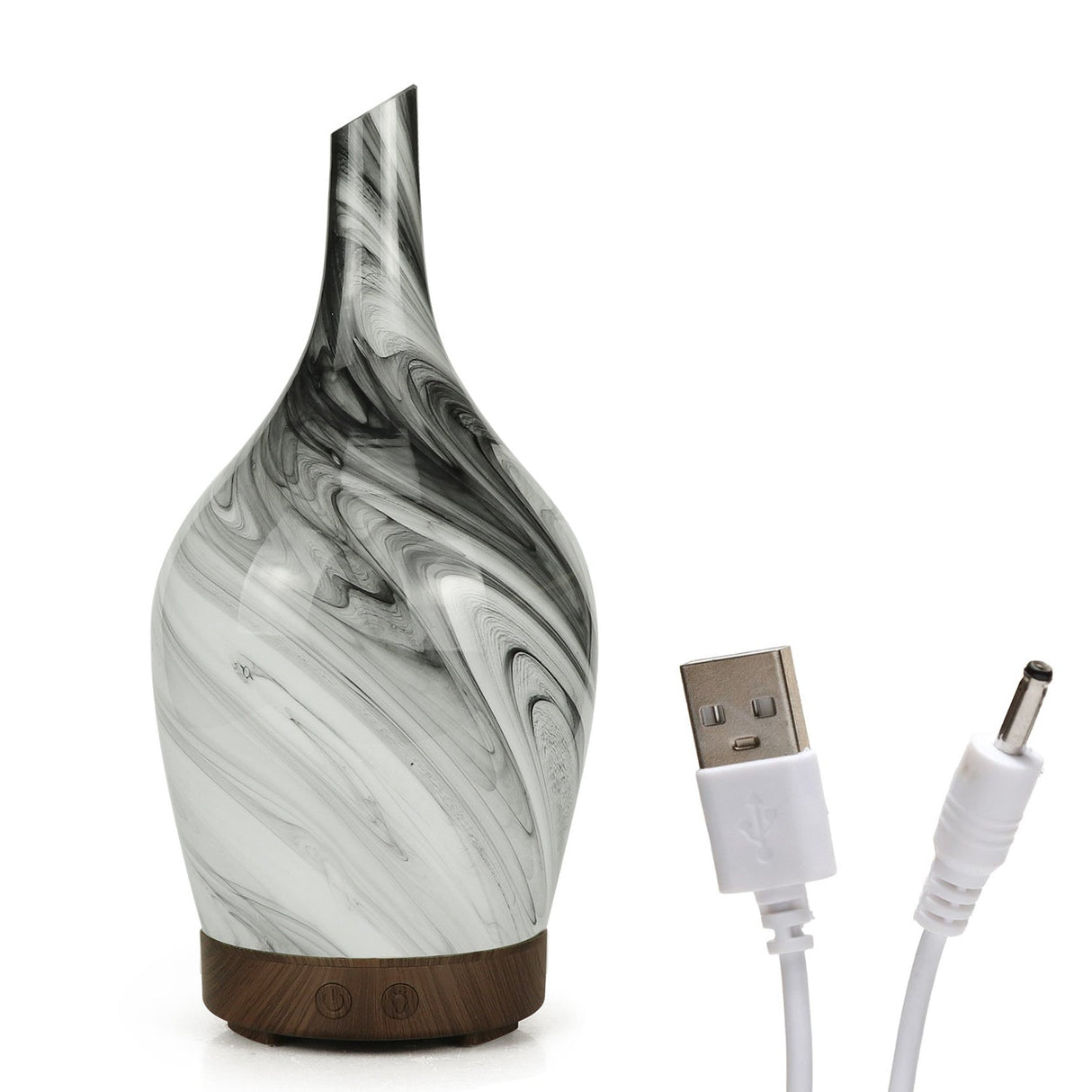 Aroma Diffuser - Glass Abstract Grey USB - SHAMTAM.COM