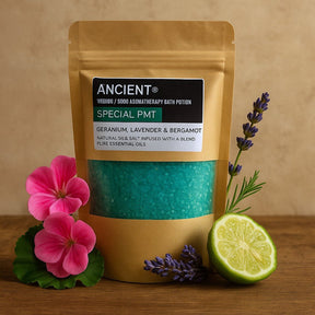 Aromatherapy Bath Salts Geranium Lavender Bergamot 350g - SHAMTAM.COM