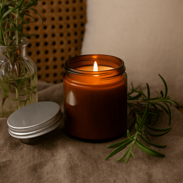 Aromatherapy Candle Rosemary Essential Oils Soy Wax
