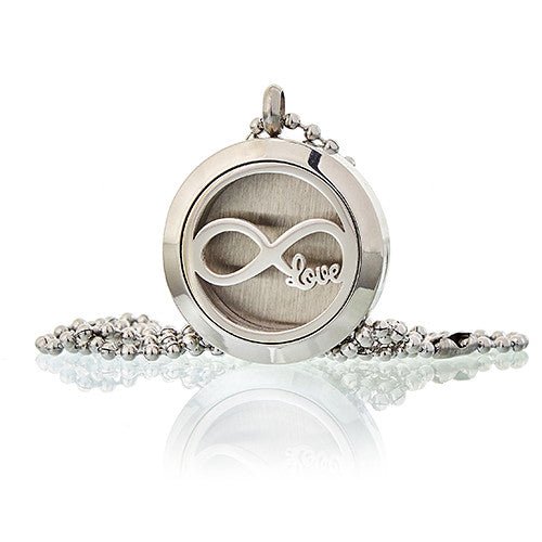 Aromatherapy Necklace - Infinity Love - Oil Diffuser 25mm - SHAMTAM.COM