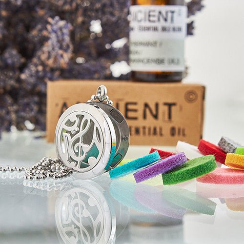 Aromatherapy Necklace - Music Notes - Oil Diffuser 25mm - SHAMTAM.COM