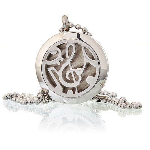 Aromatherapy Necklace - Music Notes - Oil Diffuser 25mm - SHAMTAM.COM