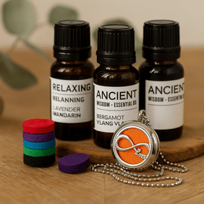 Aromatherapy Diffuser Necklace Set, Infinity Love 3 Oils - SHAMTAM.COM