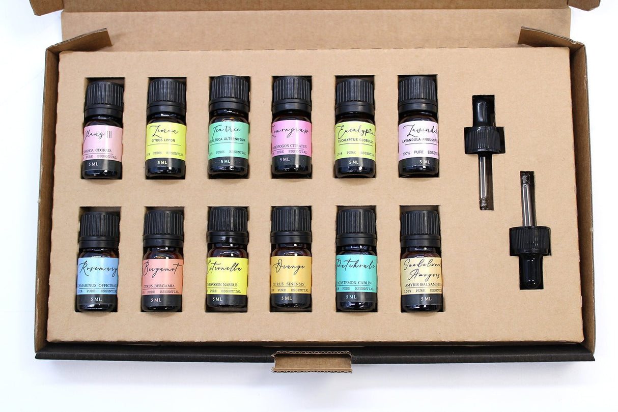 Aromatherapy Essential Oils Set - The Top 12 - SHAMTAM.COM