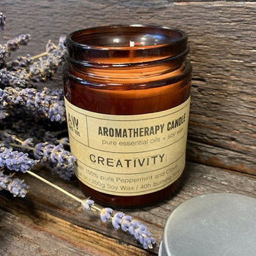 Vela de cera de soja con aceite esencial de aromaterapia, Creatividad