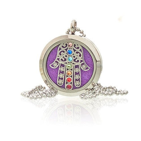 Aromatherapy Necklace - Hamsa Chakra - Aromatherapy Jewelry 30mm - SHAMTAM.COM