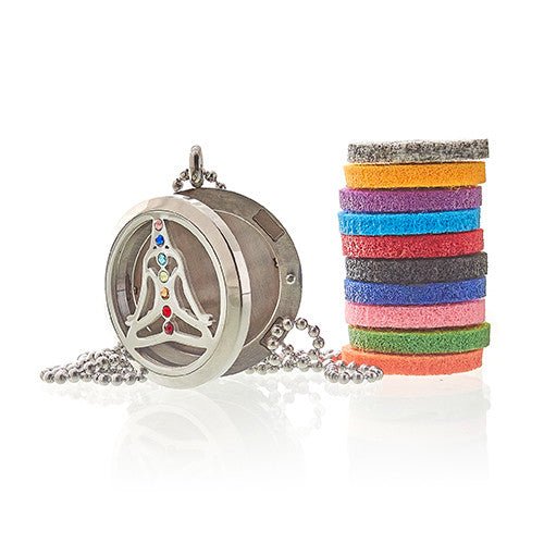 Aromatherapy Necklace - Yoga Chakra - Oil Diffuser Aromatherapy Jewelry 30mm - SHAMTAM.COM