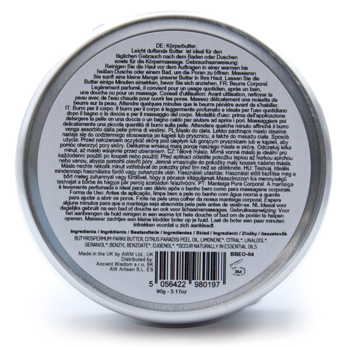 Shea Body Butter - Aromatherapy Grapefruit 90g - SHAMTAM.COM