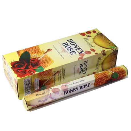 Aromatika Charcoal Free Hex Incense - Honey Rose - SHAMTAM.COM