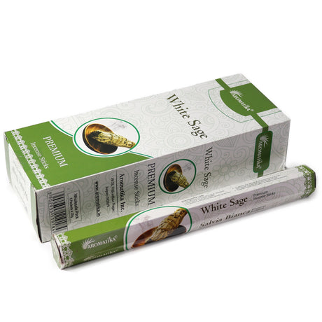 Aromatika Charcoal Free Hex Incense - White Sage - SHAMTAM.COM