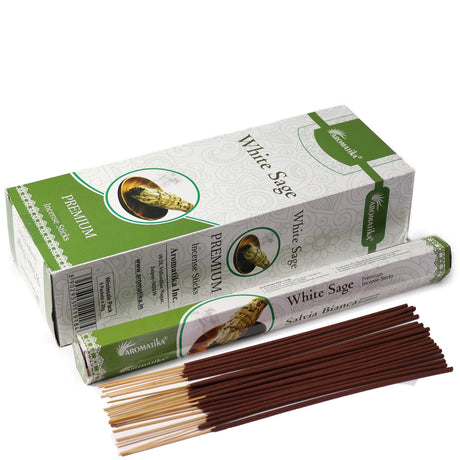 Aromatika Charcoal Free Hex Incense - White Sage - SHAMTAM.COM