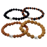 Assorted Rudraksha Buddha Bangles - SHAMTAM.COM