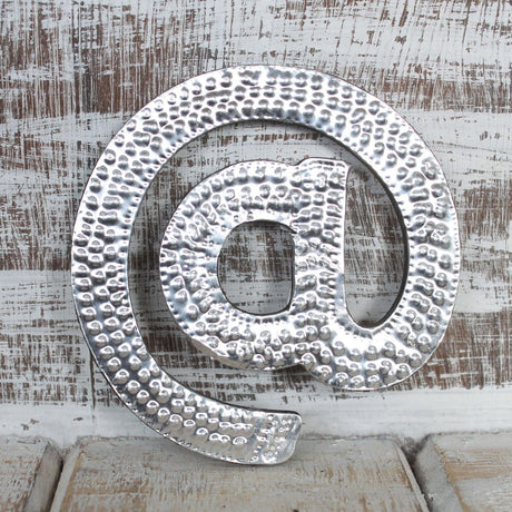 At Sign Decor Hammered Aluminum Small - SHAMTAM.COM
