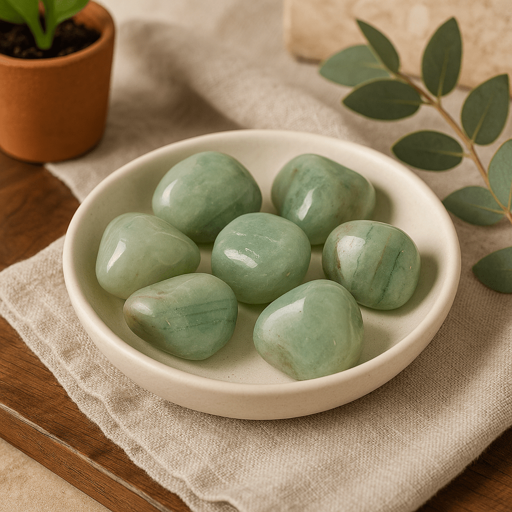 Aventurine Tumbled Stones Large African Set of 6 - SHAMTAM.COM