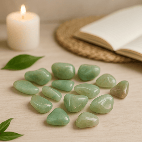 Aventurine Tumbled Stones, Medium African 12 Pieces - SHAMTAM.COM