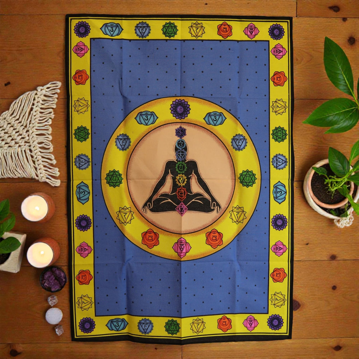 Cotton Wall Art (70x110cm) – Chakra Fibrant, Tapestries