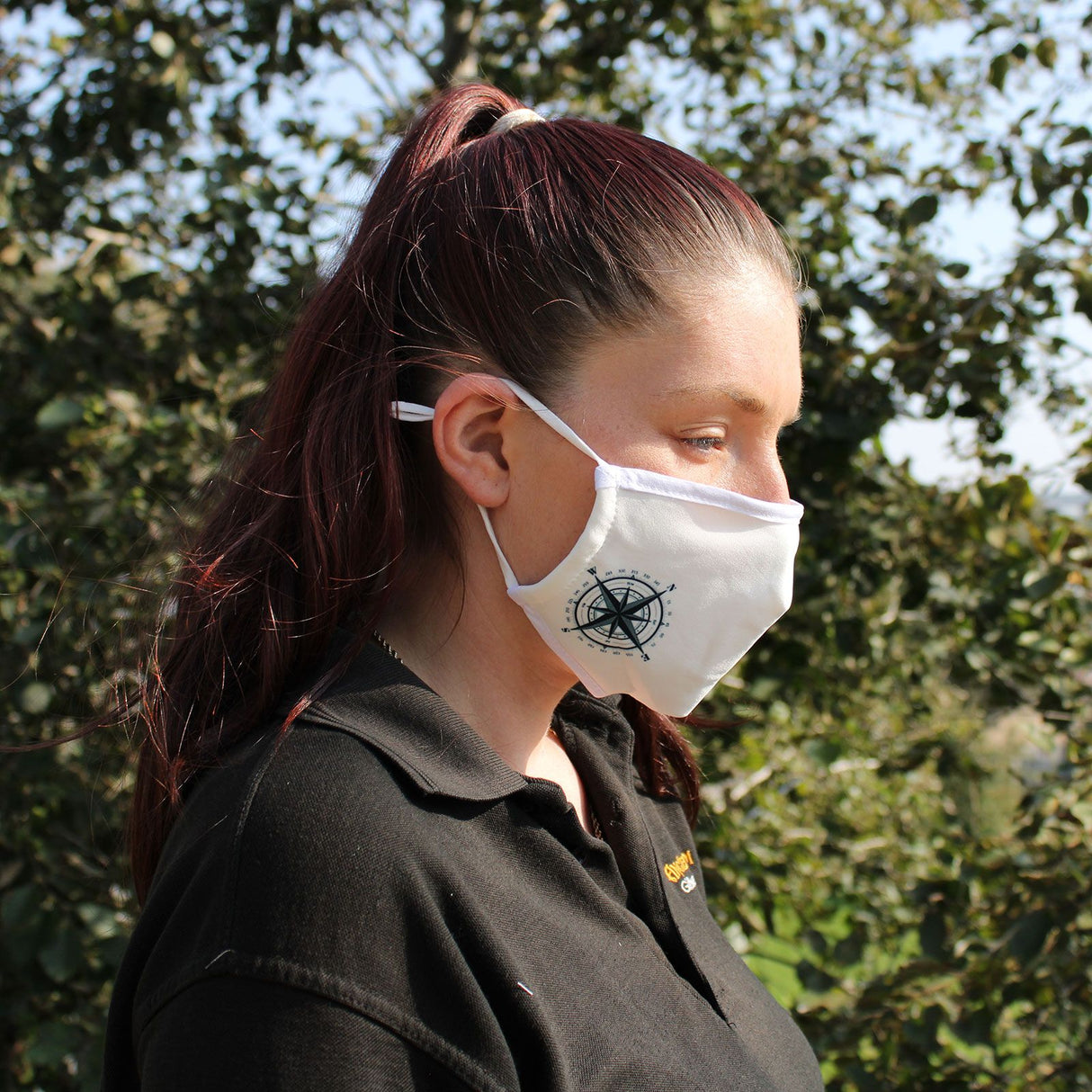 Stoffen mondkapje, volwassen nautische kompas met filter