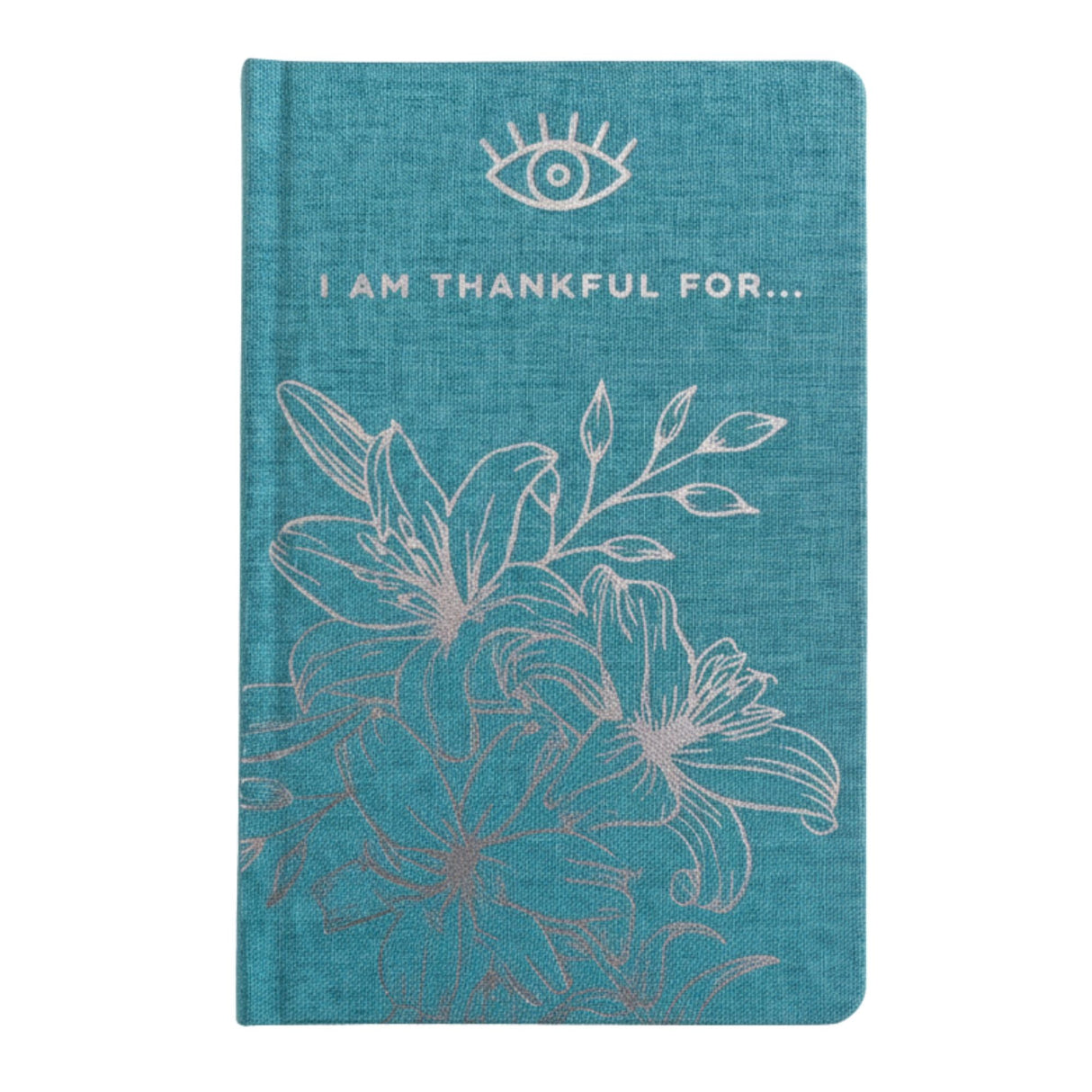 Blue Gratitude Journal with Silver Lining – 120 pages – I am Thankful For