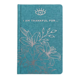 Blue Gratitude Journal with Silver Lining – 120 pages – I am Thankful For